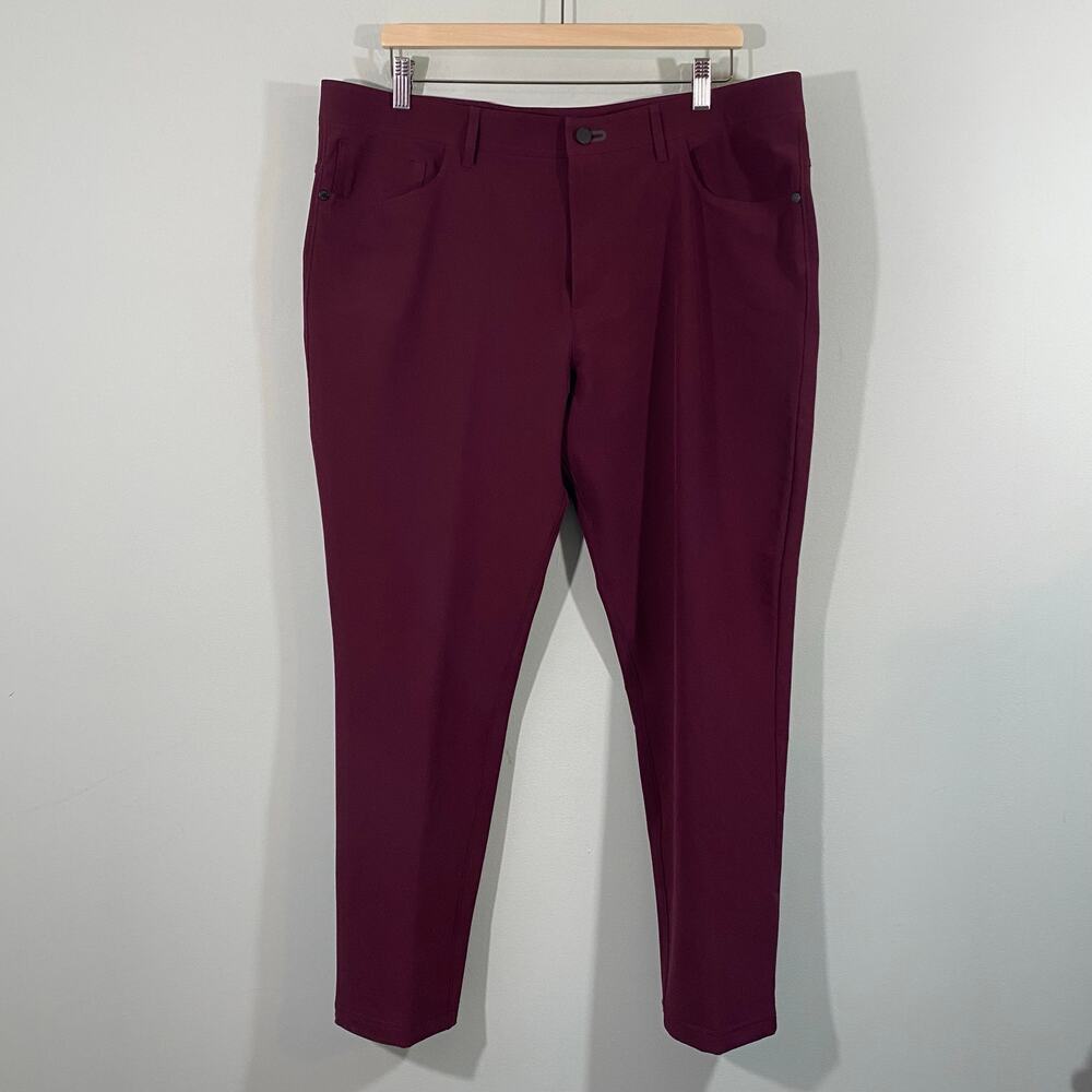 Public Rec Men Maroon Slim Fit Work Day Pants Size 38/30